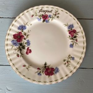 Vintage Royal Albert English Bone China Flower of the Month August Salad Plate